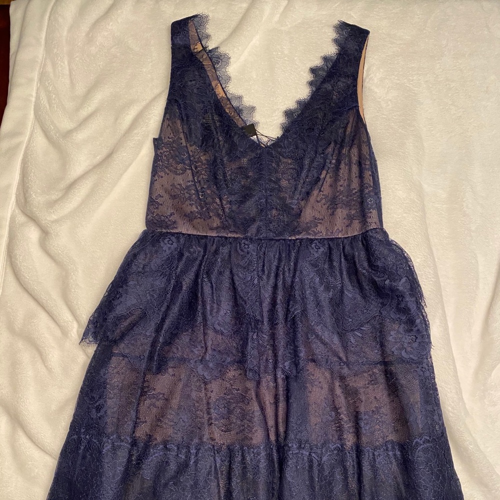 BCBG Max blue lace dress